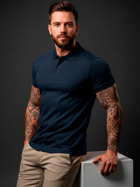 Camisa POLO Básica de Verão com Gola Clássica e Manga Curta Confortável e Respirável