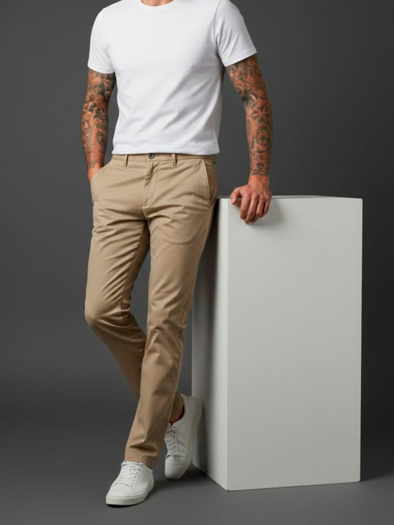 Calças Sarja Masculina Alfaiataria Esporte Fino