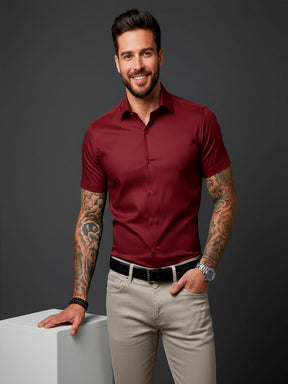 Camisa Social Slim Fit  Manga curta