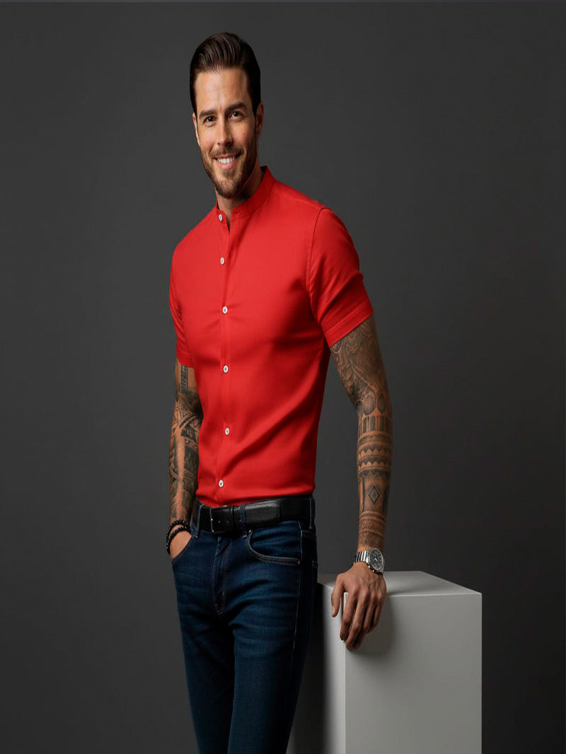 Camisa Social Slim Fit  Manga curta