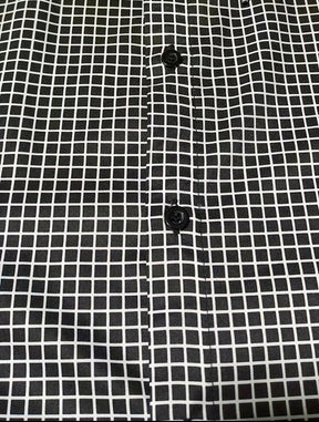 Camisa Casual de Manga Longa Xadrez Retrô Clássica