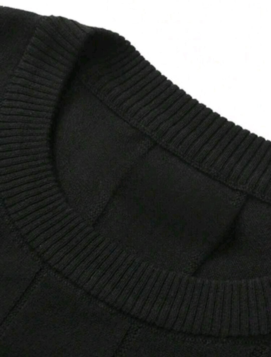 Camiseta Casual de Malha de Manga Curta com Gola Careca