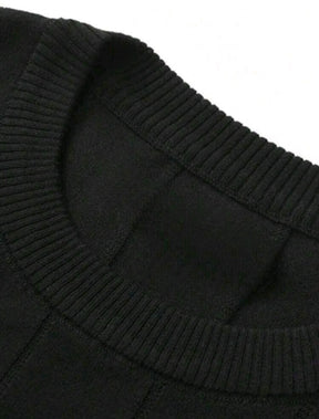 Camiseta Casual de Malha de Manga Curta com Gola Careca