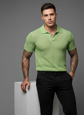 Tricot luxo camisa masculina