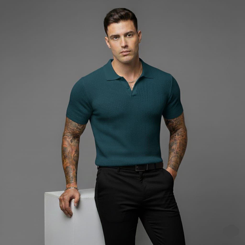 Camiseta polo canelado premium old money