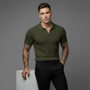 Camiseta polo canelado premium old money