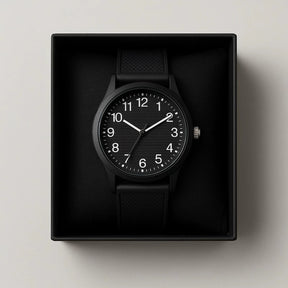 Relógio Social Minimalista – Analógico Unissex com Pulseira de Borracha | Estilo Simples, Confortável e Sofisticado