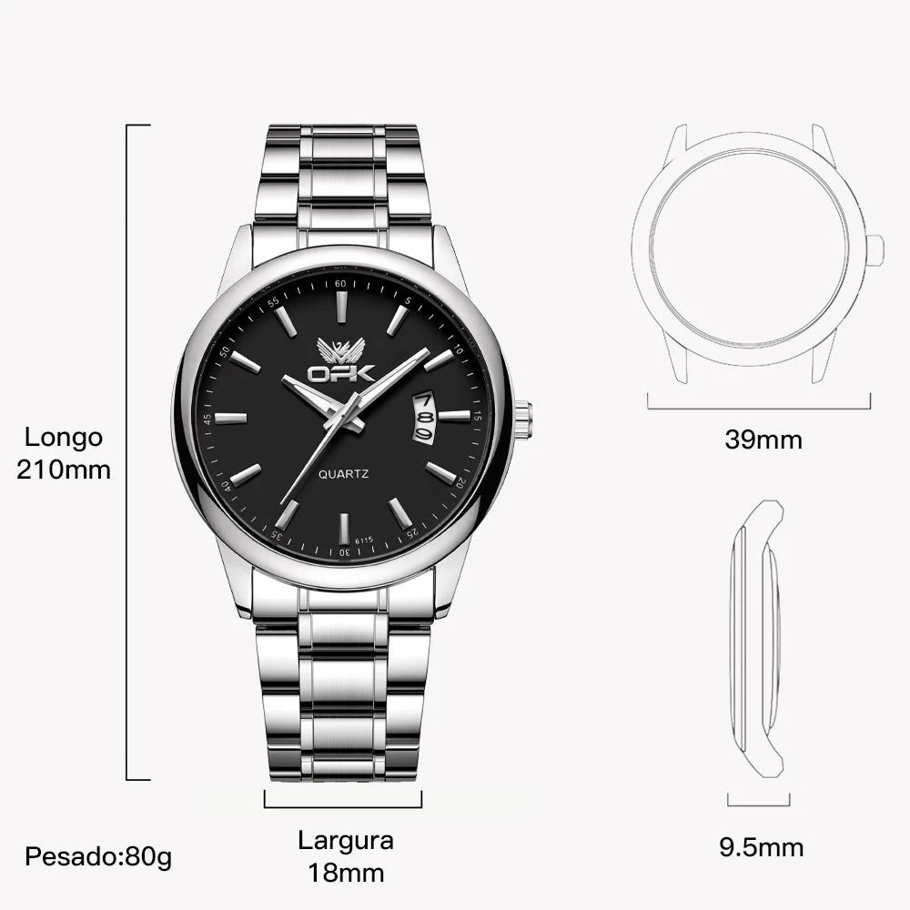 Relógio OPK – Luxo, Resistência e Estilo em um Único Acessório | À Prova D’água