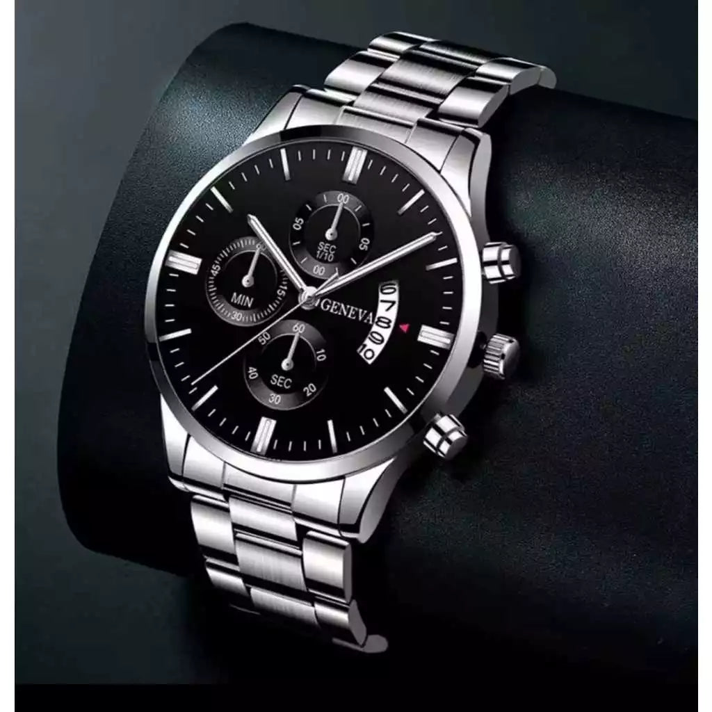 Relógio Geneva – Luxo e Sofisticação em Aço Inoxidável