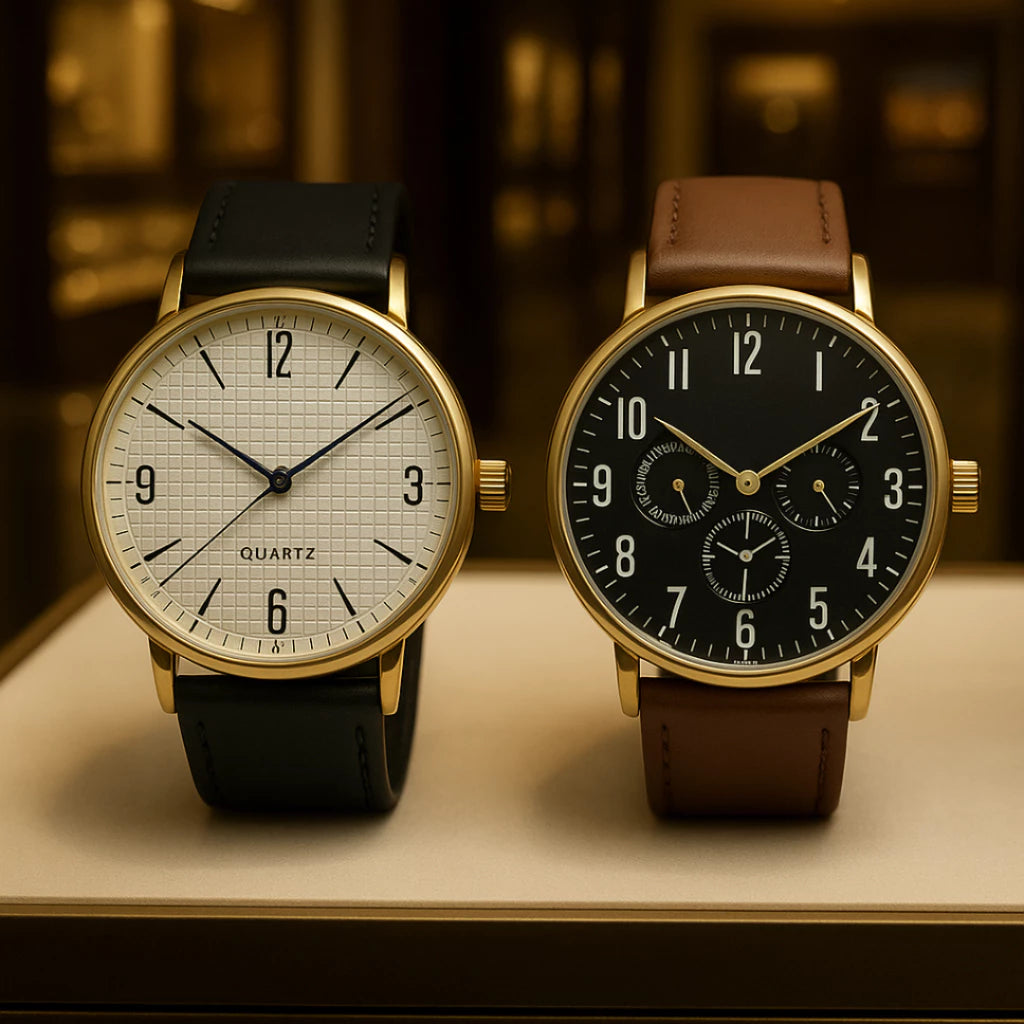 Relógio Masculino Premium Analógico – Estilo Casual com Pulseira Tipo Couro | Elegância e Conforto em um Só Acessório