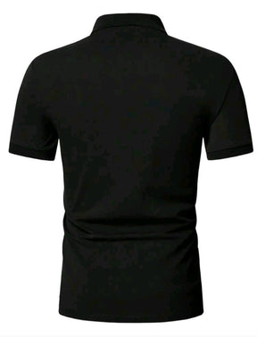 Camisa masculina de manga curta com gola polo