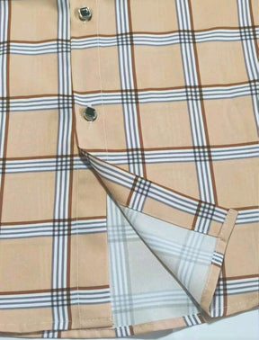 Camisa SocialManga Longa Estampada em Estilo Casual