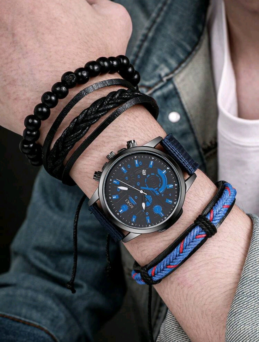 Conjunto Relógios Masculino  Casual