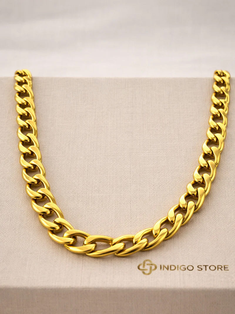 Colar de Aço Banhado