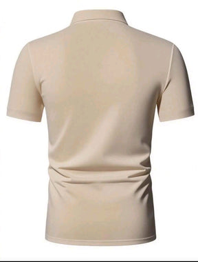 Camisa masculina de manga curta com gola polo