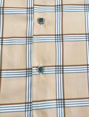 Camisa SocialManga Longa Estampada em Estilo Casual