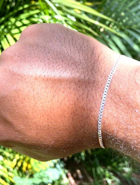 2 peças Joias Conjunto de Corrente Grumet Colar e Pulseira Masculina Banhadas a Prata Aço Inox 316L 2.0 mm kit