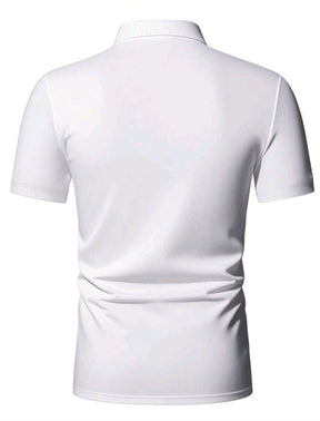 Camisa masculina de manga curta com gola polo