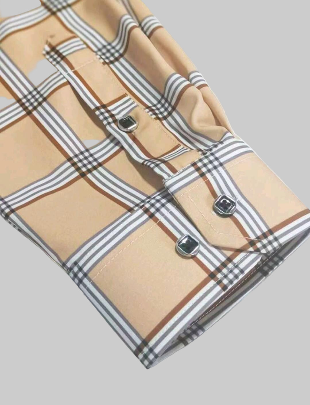 Camisa SocialManga Longa Estampada em Estilo Casual