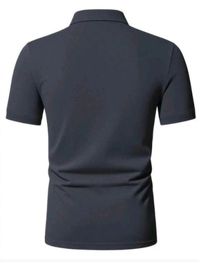 Camisa masculina de manga curta com gola polo